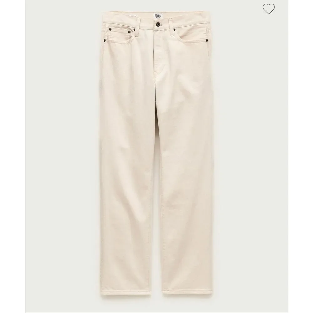 J. Crew Classic Straight jean in natural seeded denim  NWT 35/32